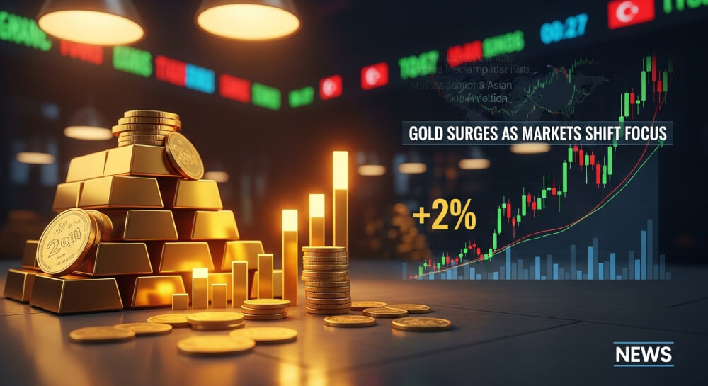 Market Focus Shifts: Gold Starts the Week with a Sharp Rise